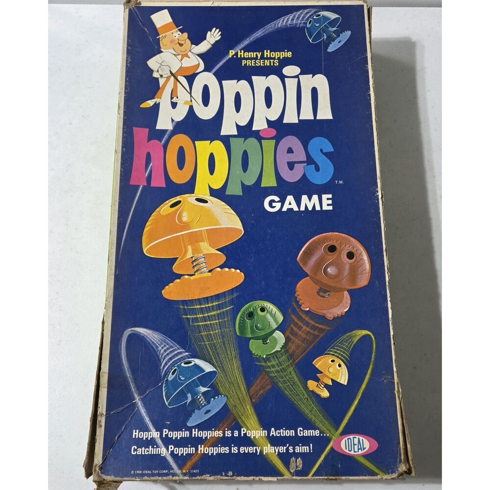 Ideal Poppin Hoppies Board Game Vintage 1968 READ